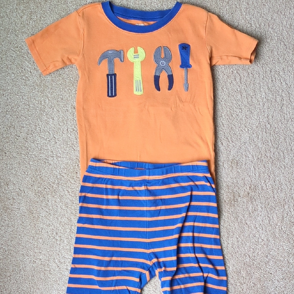 Orange and Blue Kids Pajamas with Tool Design